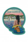 Bar Harbor, Maine - Mermaid & Beach - Contour - Lantern Press Artwork