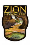 Zion National Park, Utah - The Subway - Contour - Lantern Press Artwork