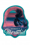 Secretly a Mermaid - Silhouette & Hair Flip - Contour - Lantern Press Artwork