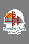 San Francisco, California - Retro Skyline - Golden Gate Bridge - Contour - Lantern Press Artwork