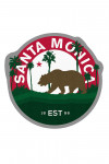 Santa Monica, California - Vintage State Bear - Contour - Lantern Press Artwork