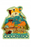 Colorado - Geometric - Contour - Lantern Press Artwork