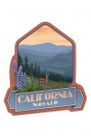 Novato, California - Deer & Spring Flowers - Contour - Lantern Press Artwork