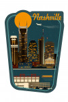 Nashville, Tennessee - Retro Skyline - Contour