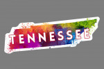 Tennessee - State Abstract Watercolor - Contour