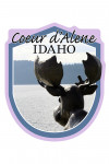 Coeur d'Alene, Idaho - Mudgy & Millie Statue - Contour - Lantern Press Photography