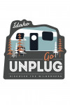 Idaho - Go Unplug - Camper - Vector - Contour - Lantern Press Artwork