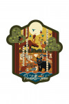Pocatello, Idaho - Forest Animals - Geometric - Contour - Lantern Press Artwork