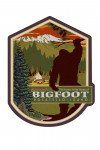 Pocatello, Idaho - Home of Bigfoot - Contour - Lantern Press Artwork