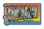 Santa Cruz, California - Greetings - Contour - Lantern Press Artwork