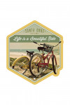Santa Cruz, California - Life is a Beautiful Ride - Beach Cruisers - Contour - Lantern Press Photography