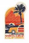 Santa Cruz, California - Giant Dipper - Contour - Lantern Press Artwork