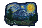 Mount Rainier National Park, Washington - Starry Night National Park Series - Contour