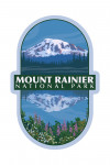 Mount Rainier National Park, Washington - Reflection Lake - Contour - Lantern Press Artwork