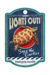 Pawleys Island, South Carolina - Sea Turtle Vintage Sign - Contour - Lantern Press Artwork