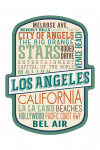 Los Angeles, California - Typography - Contour - Lantern Press Artwork
