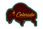 Colorado - Bison - Geometric - Contour
