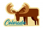 Colorado - Moose - Geometric - Contour