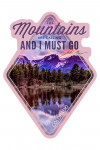Colorado - The Mountains Are Calling - John Muir - Sunset & Lake - Contour - Lantern Press Artwork