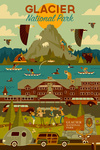 Glacier National Park, Montana - Geometric National Park Series