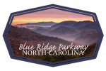 Blue Ridge Parkway, North Carolina - Great Smoky Mountains - Sunset - Contour - Lantern Press Photography