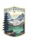 Rocky Mountain National Park, Colorado - Lake - Lithograph - Contour