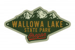 Wallowa Lake State Park, Oregon - Mountains - Green - Contour - Lantern Press Artwork