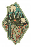 Wallowa Lake, Oregon - Mountain Camping - Diamond - Contour - Lantern Press Artwork