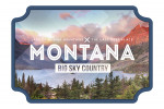 Montana - Rubber Stamp & Typography - Contour - Lantern Press Photography