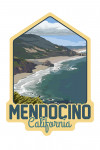 Mendocino, California - Coastal Scene - Contour - Lantern Press Artwork
