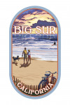 Big Sur, California - Sunset & Beach - Contour - Lantern Press Artwork