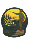 Rangeley Lakes, Maine - Fly Fishing Scene - Contour - Lantern Press Artwork