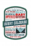 Ouray, Colorado - Typography - Contour