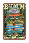 Barnum, Minnesota - Destination Signpost - Contour - Lantern Press Artwork