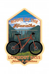 St. Regis, Montana - Route of the Hiawatha - Mountain Bike - Contour - Lantern Press Artwork