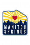 Manitou Springs, Colorado - Heart & Treeline Mountains - Contour - Lantern Press Artwork