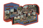 Black Hills, South Dakota - Greetings - Large Letter Scenes - Halftone - Contour - Vintage Postcard