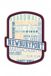 Newburyport, Massachusetts - Typography - Contour - Lantern Press Artwork