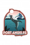 Port Angeles, Washington - Humpback - Vector - Contour - Lantern Press Artwork