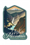 White Mountain National Forest, New Hampshire - Lithograph - Contour - Lantern Press Artwork