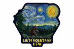 Uinta Mountains, Utah - Bigfoot - Starry Night - Contour - Lantern Press Artwork