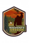 Oregon - Home of Bigfoot - Contour - Lantern Press Artwork