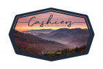 Cashiers, North Carolina - Sunset & Mountains - Contour - Lantern Press Photography