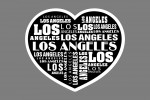Los Angeles, California - Typography - Word Collage - Contour