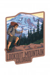 Lookout Mountain, Colorado - Hiker Scene - Contour - Lantern Press Artwork