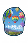Healdsburg, California - Sonoma County - Hot Air Balloons - Contour - Lantern Press Artwork