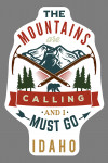 Idaho - The Mountains are Calling - Bear & Mountains - Contour - Lantern Press Artwork
