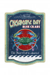 Chesapeake Bay, Virginia - Blue Crabs Vintage Sign - Contour - Lantern Press Artwork