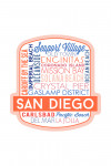 San Diego, California - Typography - Contour