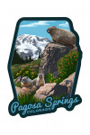 Pagosa Springs, Colorado - Marmots - Contour - Lantern Press Artwork